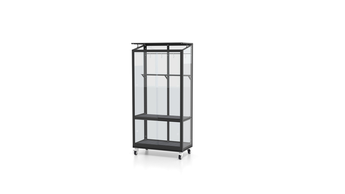 Växthus Urban Svart Glas Sockel 0,35 m² Vitavia